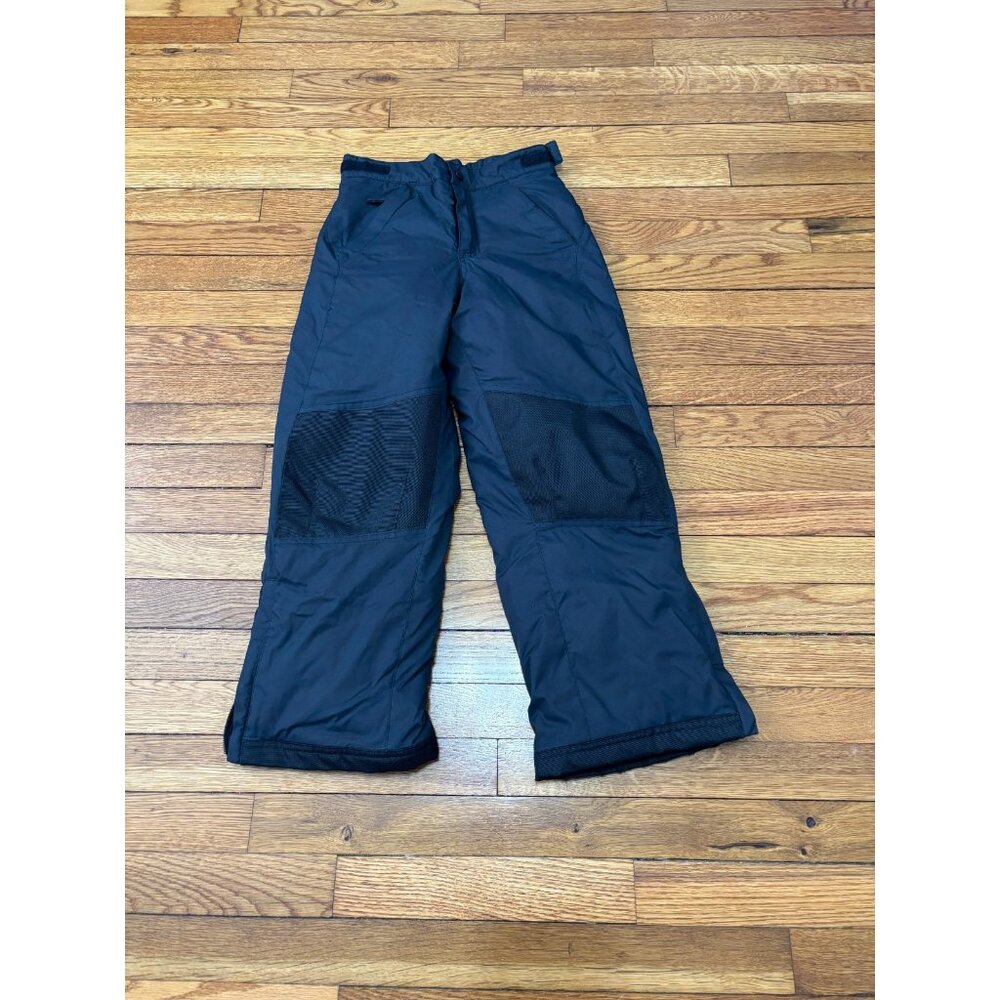 LL Bean Boys Snow Pants Youth Size 8 Black 25x24 Insulated Winter Ski Snowboard